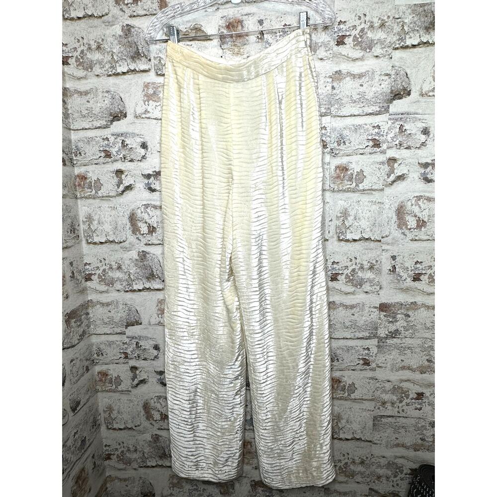 Vintage Giorgio Armani Vestimenta Spa silk blend Textured Trousers size 42
